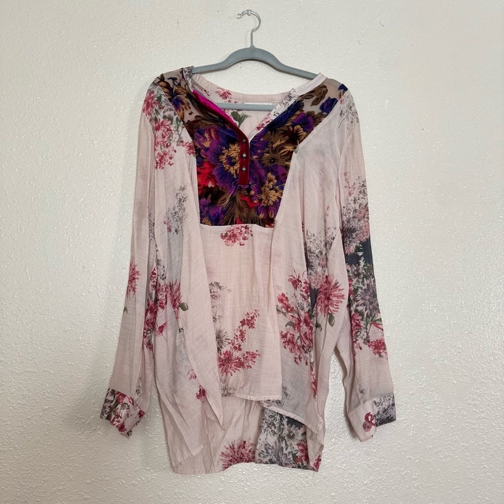 Soft Surroundings Floral Tunic Mixed Media - Picture 2 of 7